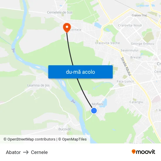 Harta de Abator către Cernele