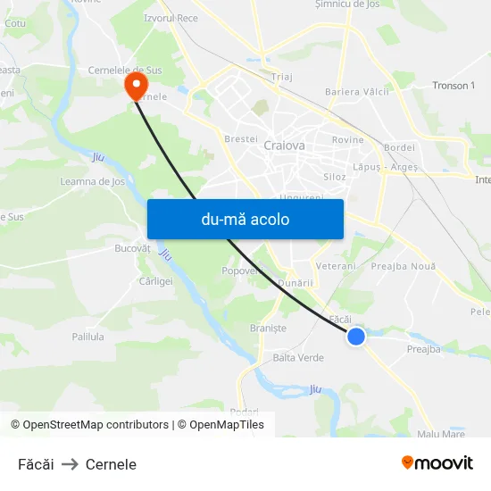 Harta de Făcăi către Cernele