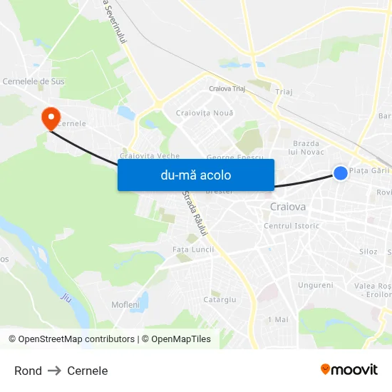 Harta de Rond către Cernele