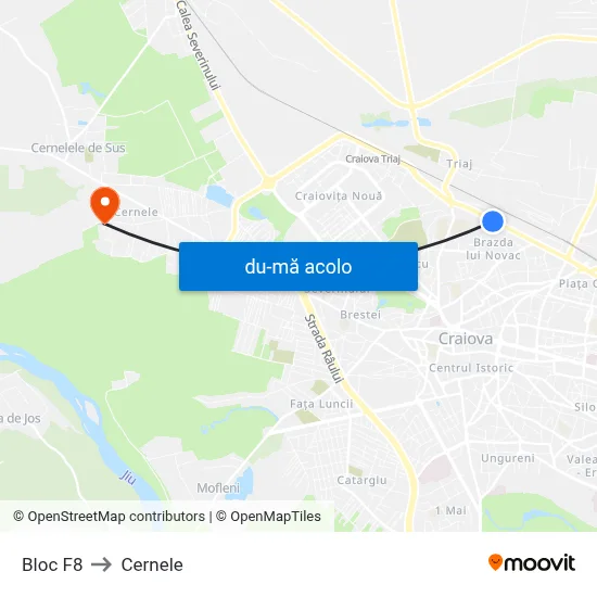 Harta de Bloc F8 către Cernele