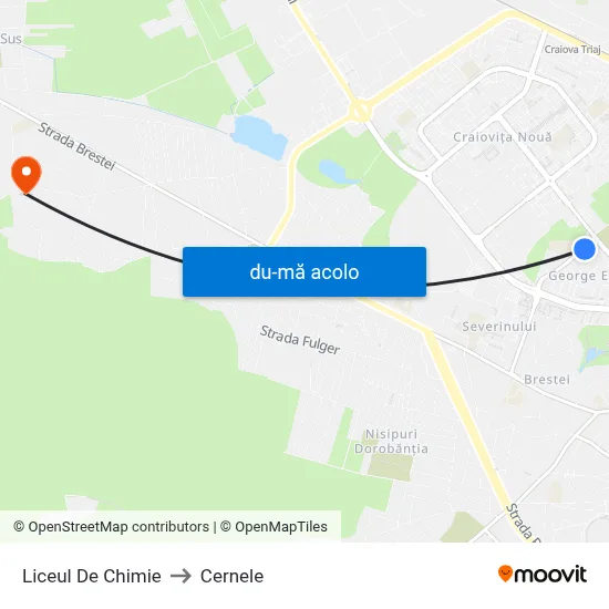 Harta de Liceul De Chimie către Cernele