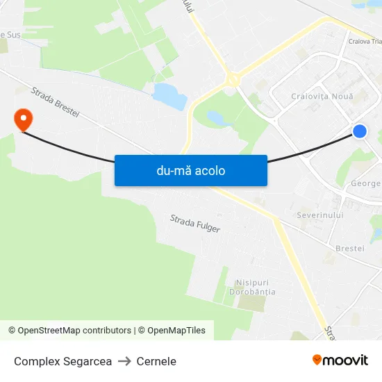 Harta de Complex Segarcea către Cernele