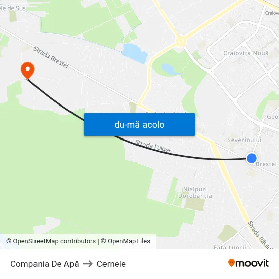 Harta de Compania De Apă către Cernele