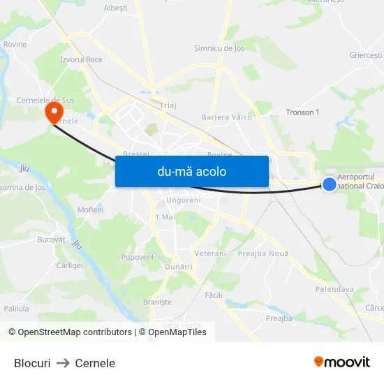 Harta de Blocuri către Cernele