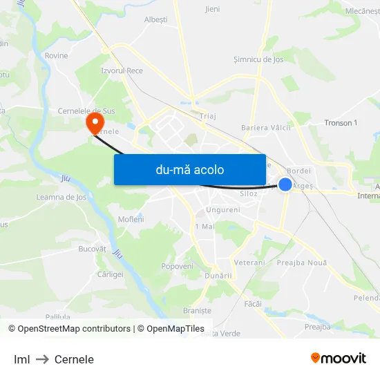 Harta de Iml către Cernele