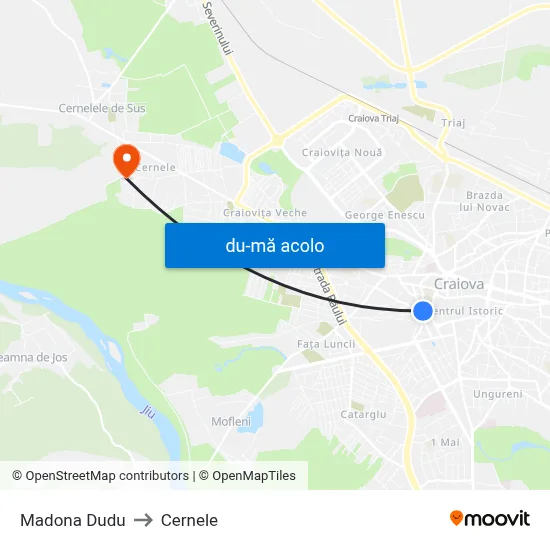 Harta de Madona Dudu către Cernele