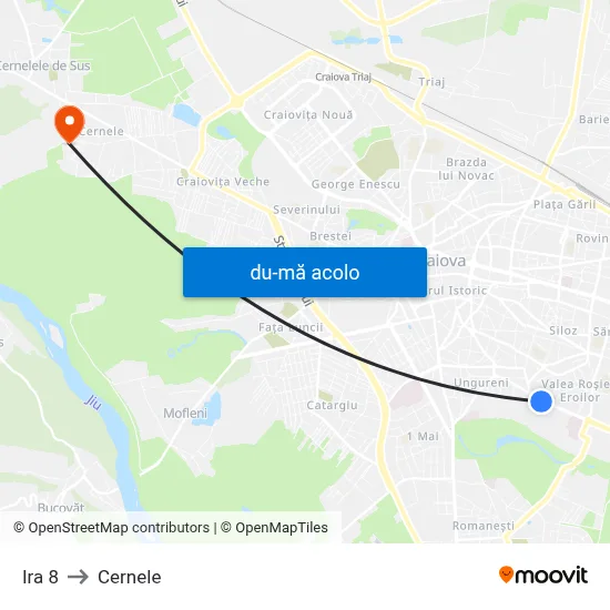 Harta de Ira 8 către Cernele