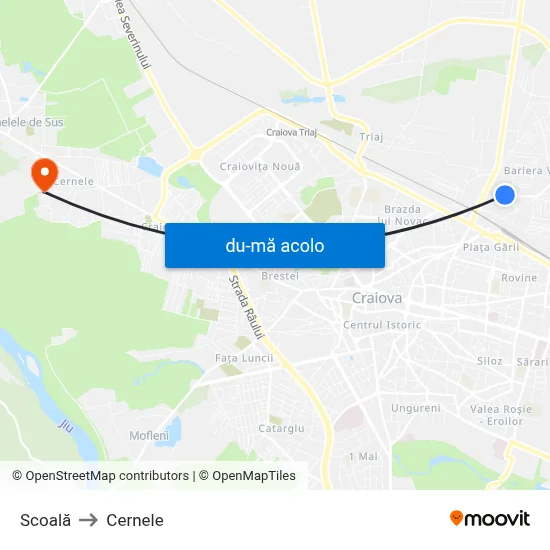 Harta de Scoală către Cernele