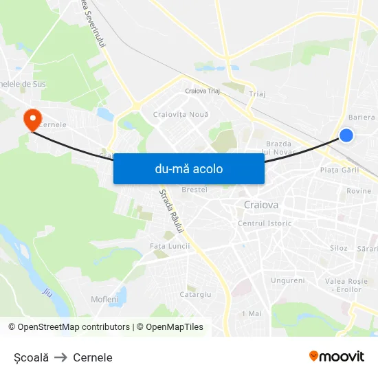 Harta de Școală către Cernele