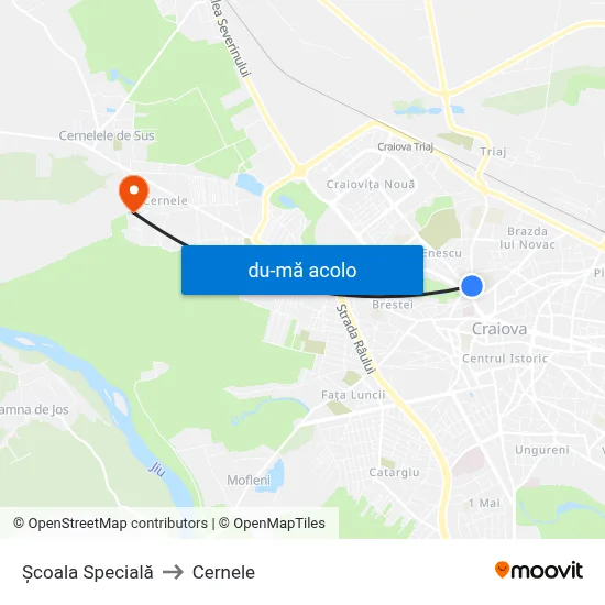 Harta de Şcoala Specială către Cernele