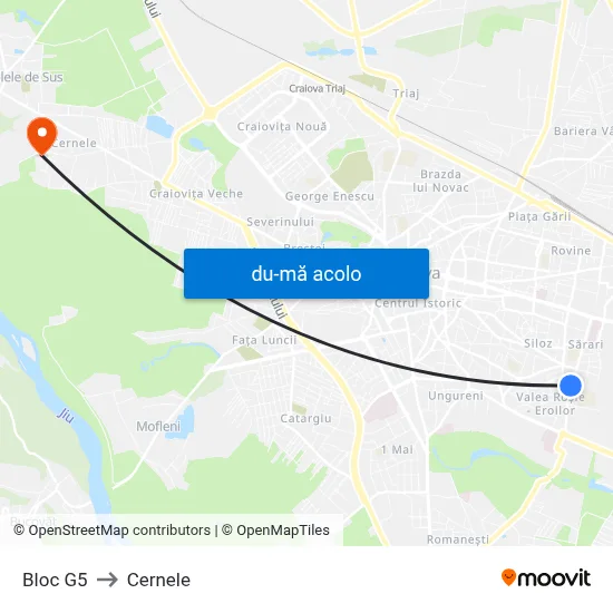 Harta de Bloc G5 către Cernele