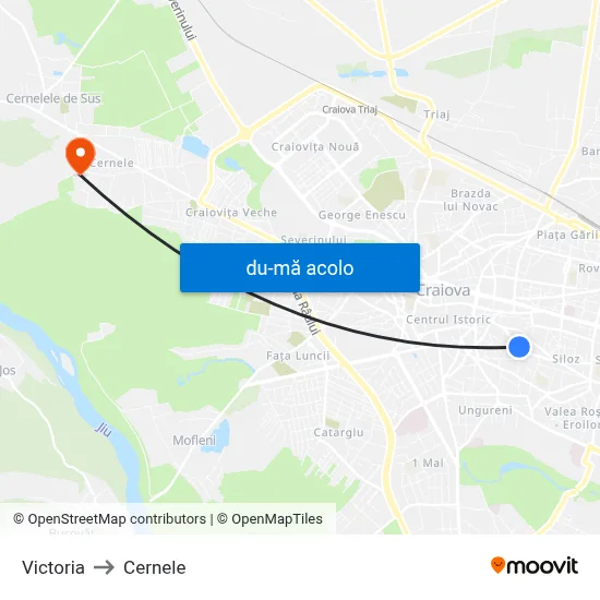 Harta de Victoria către Cernele