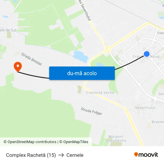 Harta de Complex Rachetă (15) către Cernele