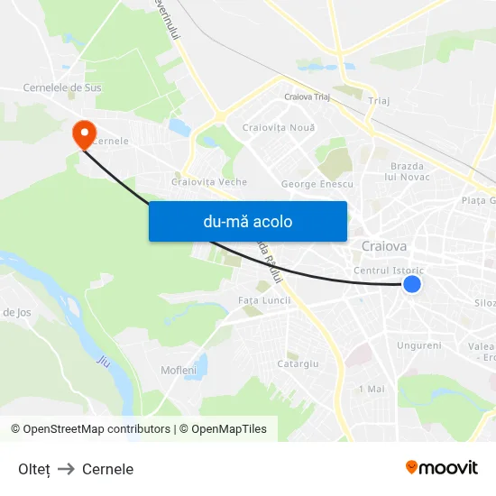 Harta de Olteț către Cernele
