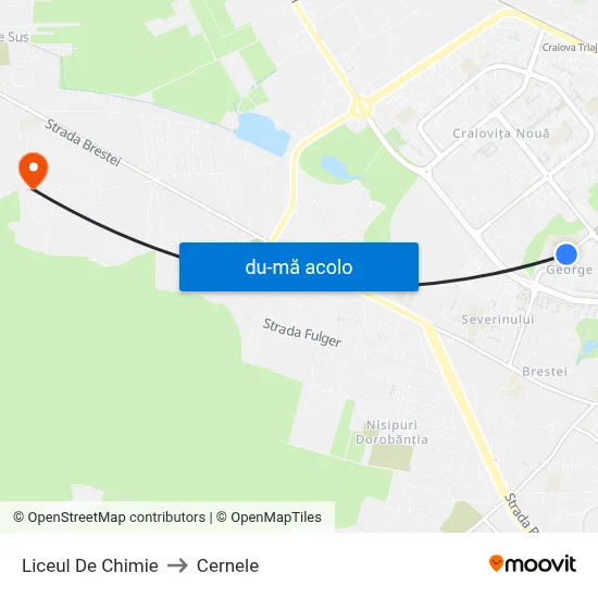 Harta de Liceul De Chimie către Cernele