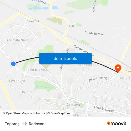 Harta de Toporași către Radovan