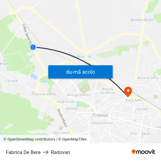 Harta de Fabrica De Bere către Radovan