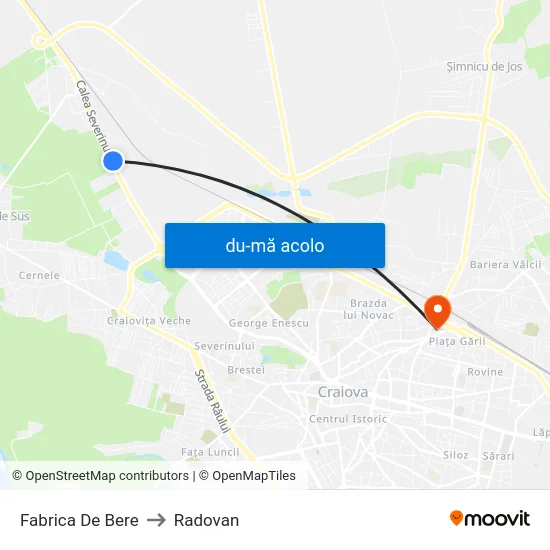 Harta de Fabrica De Bere către Radovan