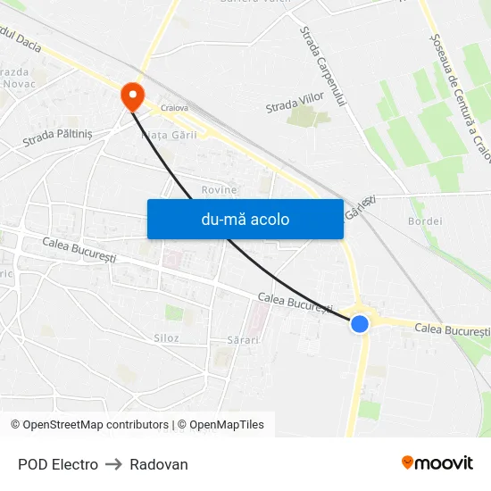 Harta de POD Electro către Radovan