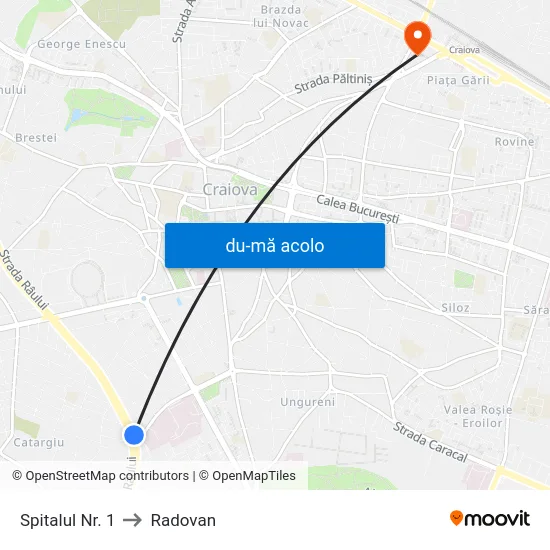 Harta de Spitalul Nr. 1 către Radovan