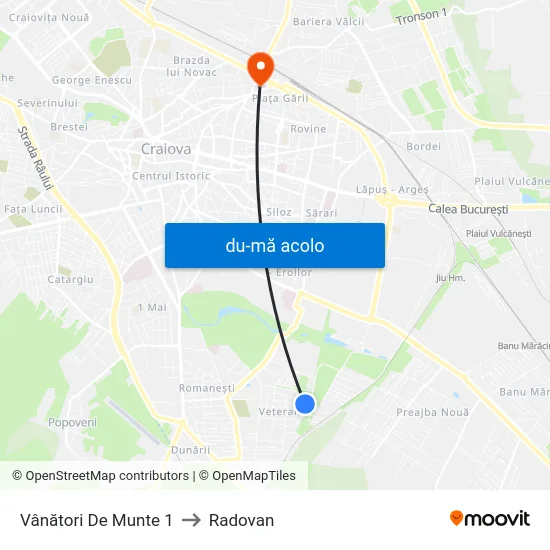 Harta de Vânători De Munte 1 către Radovan