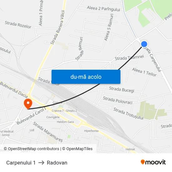 Harta de Carpenului 1 către Radovan