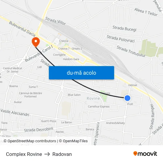 Harta de Complex Rovine către Radovan