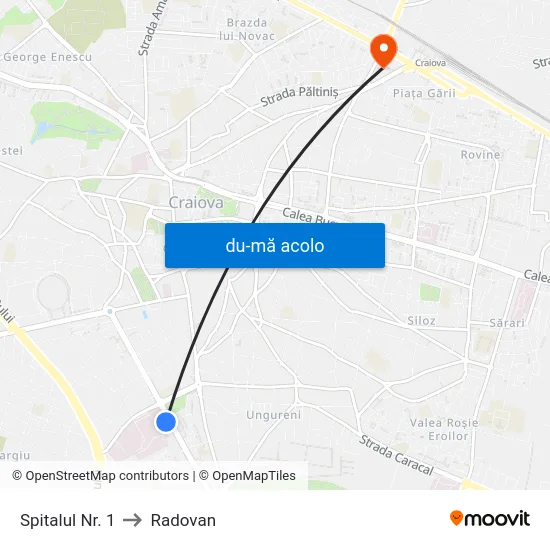 Harta de Spitalul Nr. 1 către Radovan