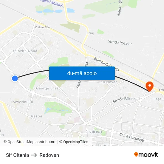 Harta de Sif Oltenia către Radovan