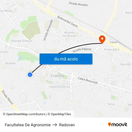 Harta de Facultatea De Agronomie către Radovan