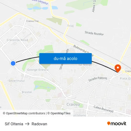 Harta de Sif Oltenia către Radovan