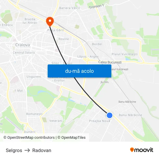 Harta de Selgros către Radovan