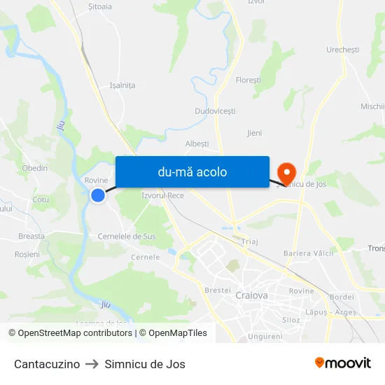 Harta de Cantacuzino către Simnicu de Jos