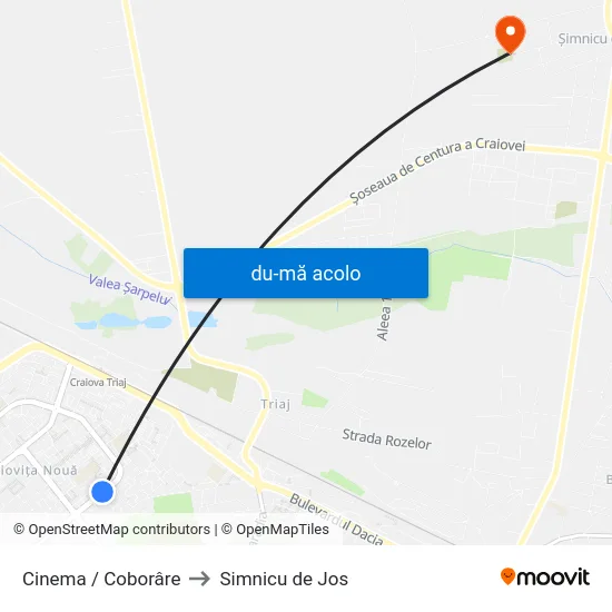 Harta de Cinema / Coborâre către Simnicu de Jos