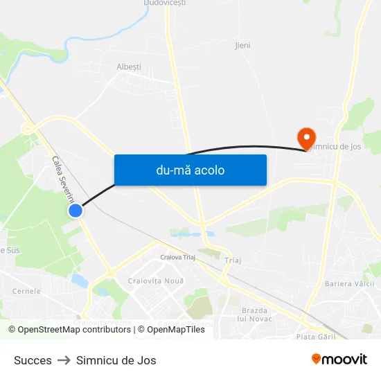 Harta de Succes către Simnicu de Jos