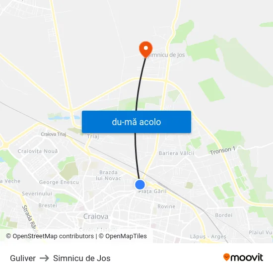 Harta de Guliver către Simnicu de Jos