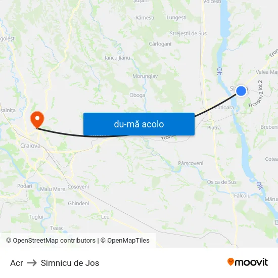 Harta de Acr către Simnicu de Jos