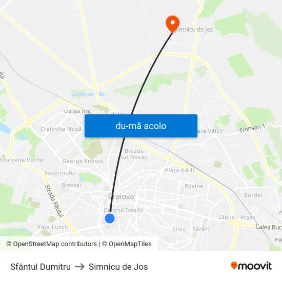 Harta de Sfântul Dumitru către Simnicu de Jos