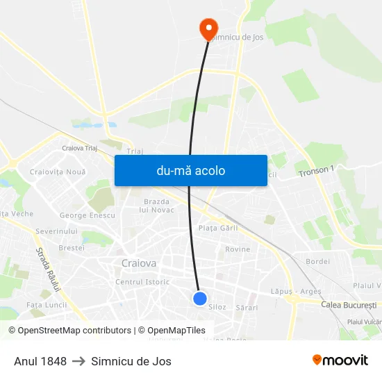 Harta de Anul 1848 către Simnicu de Jos