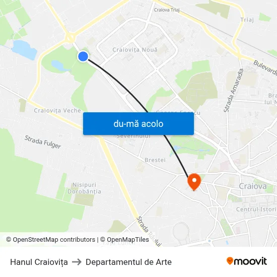 Harta de Hanul Craiovița către Departamentul de Arte