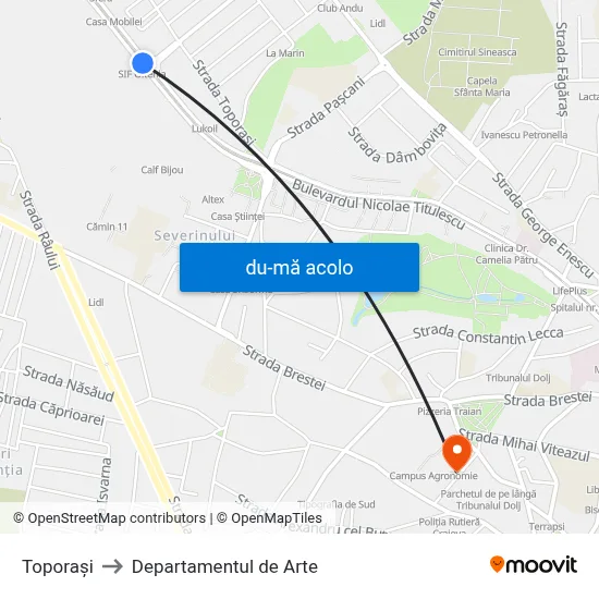 Harta de Toporași către Departamentul de Arte