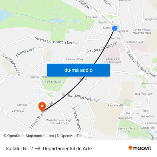 Harta de Spitalul Nr. 2 către Departamentul de Arte