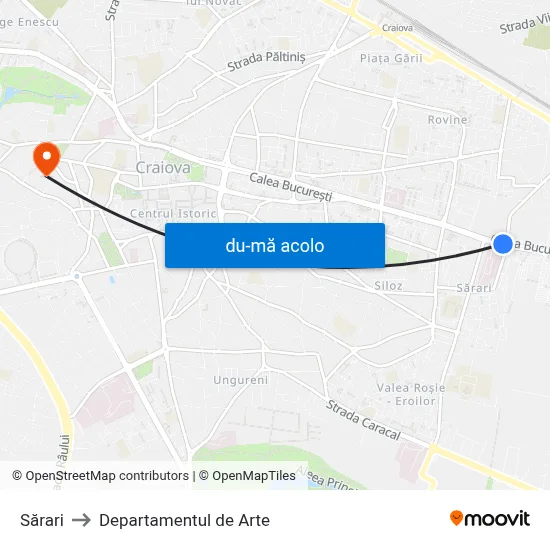 Harta de Sărari către Departamentul de Arte