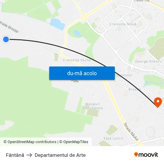 Harta de Fântână către Departamentul de Arte