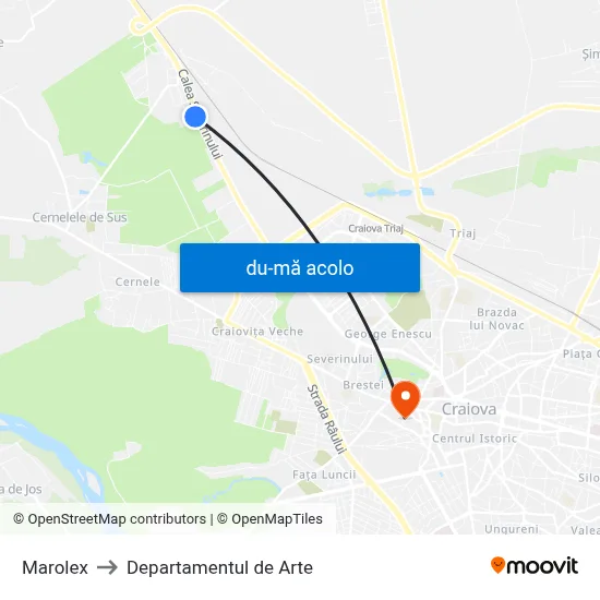 Harta de Marolex către Departamentul de Arte