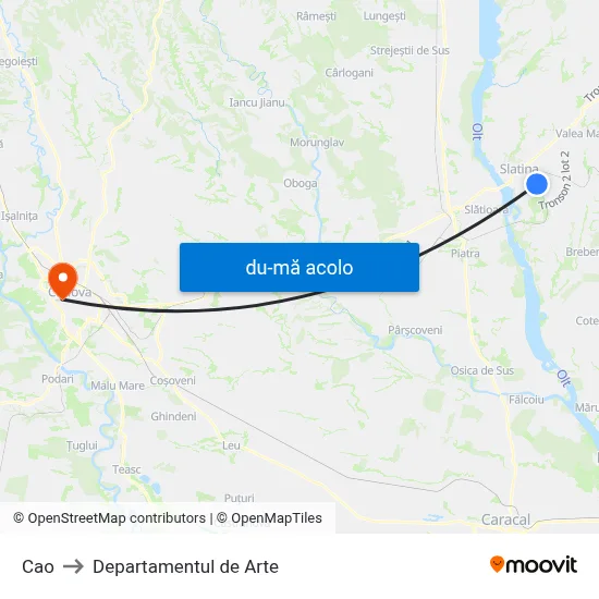 Harta de Cao către Departamentul de Arte