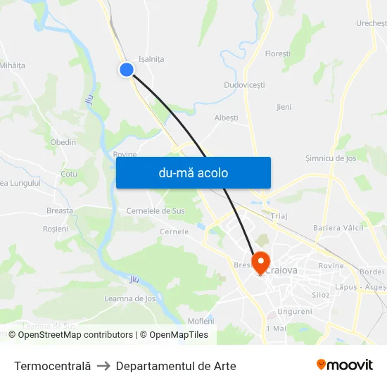 Harta de Termocentrală către Departamentul de Arte