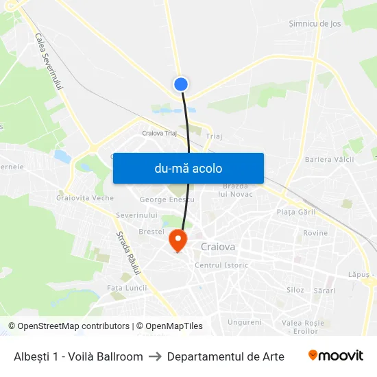 Harta de Albești 1 - Voilà Ballroom către Departamentul de Arte