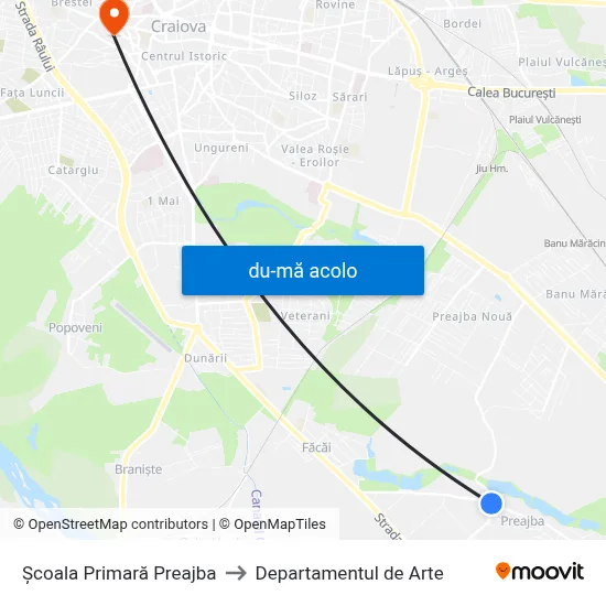 Harta de Școala Primară Preajba către Departamentul de Arte