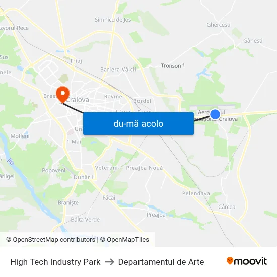 Harta de High Tech Industry Park către Departamentul de Arte